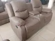 Premium Fabric Two-Seater Recliner Sofa with Cup Holders - 1