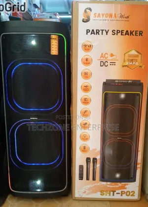 Sayona SHT-P02 Dual Woofer Party Speaker - 80W RMS