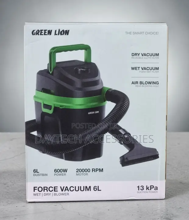 Green Lion Force Vacuum 600W Wet & Dry Cleaner - 1