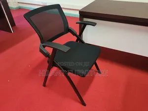 Kiti Nyeusi cha Mesh Kinachokunjwa kwa Wageni, Mafunzo na Mikutano