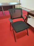 Black Foldable Mesh Visitor, Training & Conference Chair - 2