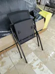 Black Foldable Mesh Visitor, Training & Conference Chair - 3