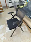 Black Foldable Mesh Visitor, Training & Conference Chair - 4