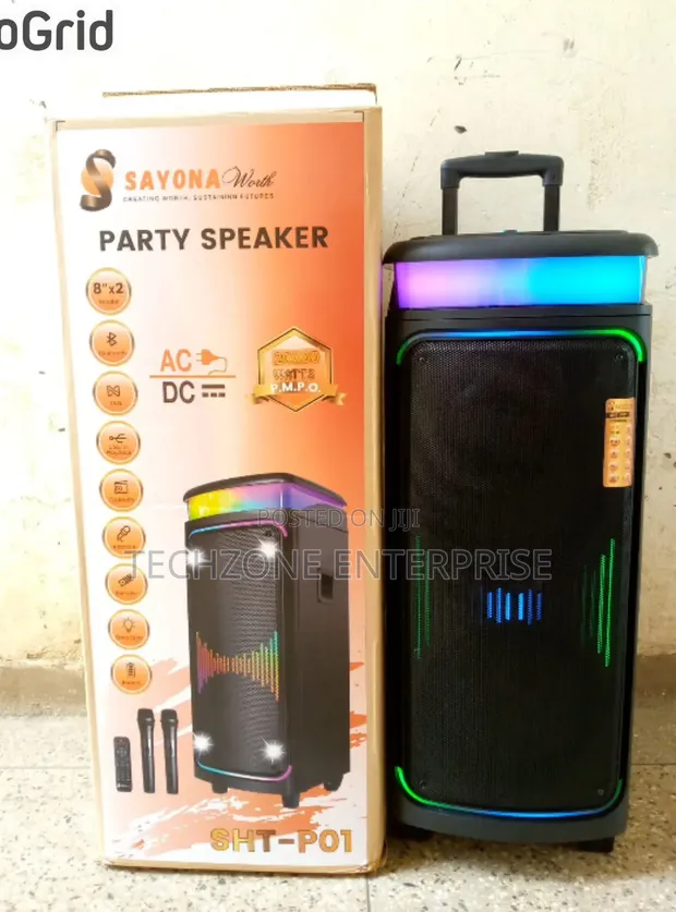 Sayona Party Speaker SHT-P01 with 2 Microphones - 1