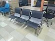 Standard Padded 3-Link Waiting Bench - Nyeusi & Fedha - 2