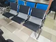Standard Padded 3-Link Waiting Bench - Nyeusi & Fedha - 3