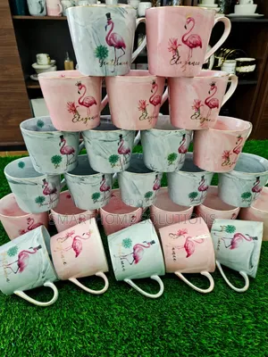 High Quality Gold Rimmed Ceramic Mug Set (6pcs)