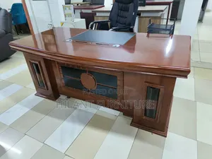 Executive Office Desk - 1.8M Mahogany Finish