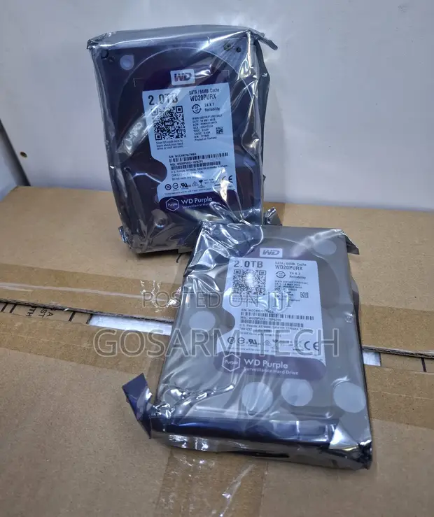 Western Digital WD Purple 2TB Hard Drive ya Surveillance - 1