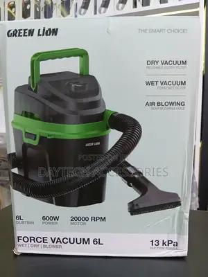 Green Lion Force 6L Wet & Dry Vacuum na Blower - 600W - Nyeusi