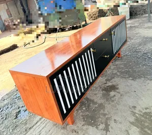 6ft Executive TV Stand with Wood Finish