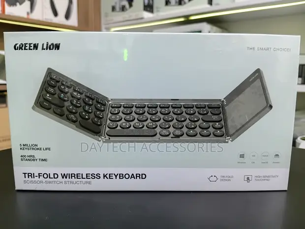 Green Lion Tri-Fold Wireless Keyboard yenye Touchpad - 1