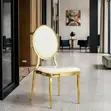 Kiti cha Kula cha Kifahari cha Rangi ya Dhahabu - 3