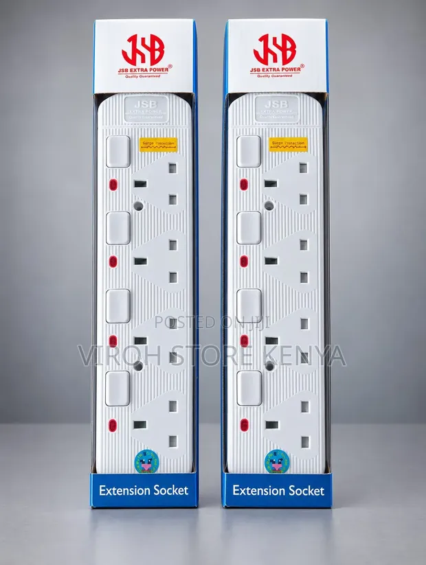 JSB 4-Outlet 3M Extension Cable with Surge Protector - 1