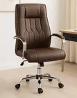Brown Leather Executive Office Chair - 5