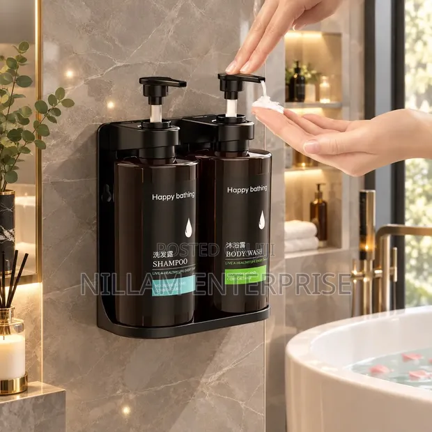 2pcs Wall Mounted Soap Dispenser Set (300ml x 2) - 1