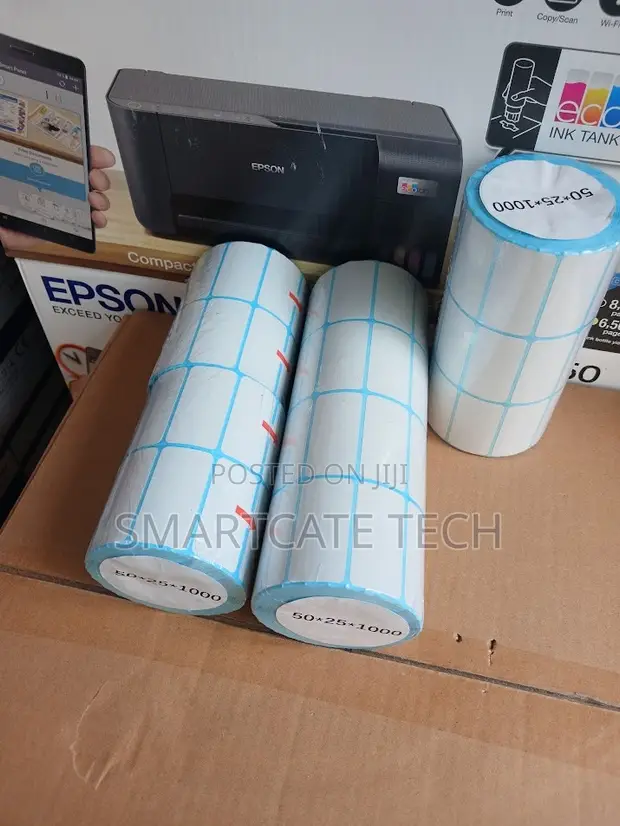 50x25mm Barcode Label Stickers (Thermal Rolls) - 1