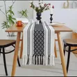 Braided Woven Table Runner na Tassels + Mats 6 - 3