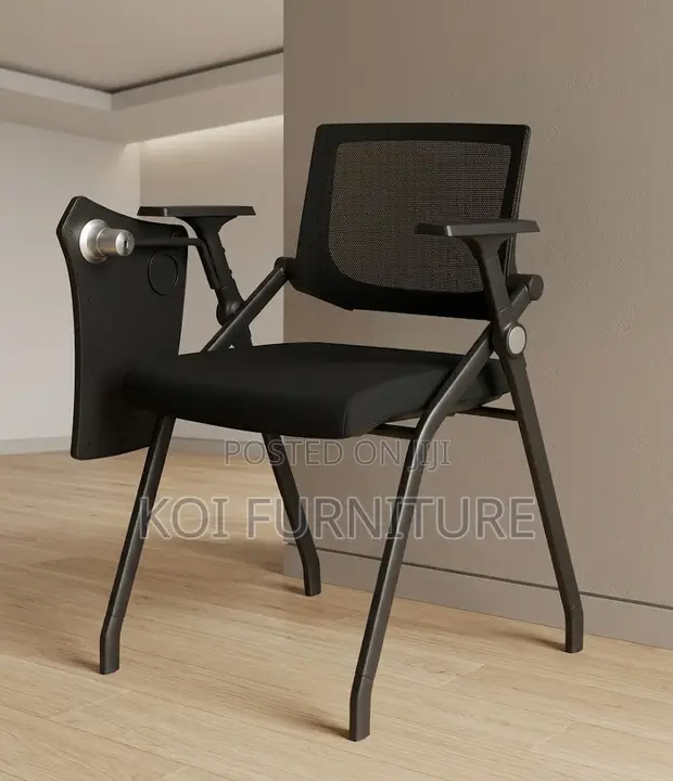 Ergonomic Black School Writing Chair with Mid Backrest - 1