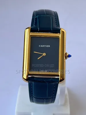 High-End Cartier Watch for Ladies - Burgundy & Black