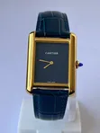 High-End Cartier Watch for Ladies - Burgundy & Black - 1