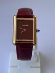 High-End Cartier Watch for Ladies - Burgundy & Black - 2