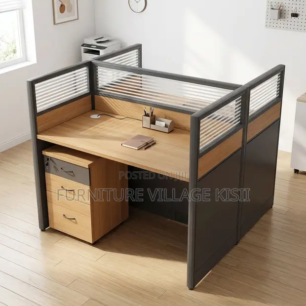 2-Person Office Workstation Table - 1