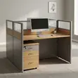 2-Person Office Workstation Table - 4