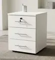 Space-Saving 3-Drawer Office Pedestal - White - 2