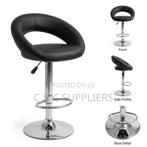 Round Black Kitchen Counter Stool