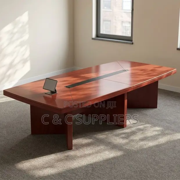 Meza ya Mkutano ya Mahogany 3000mm - 1