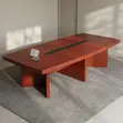 Meza ya Mkutano ya Mahogany 3000mm - 5