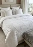 Set ya Duvet yenye Tuft | Nyeupe | Extra King 7x8 8x8 | Vipande 6 - 1