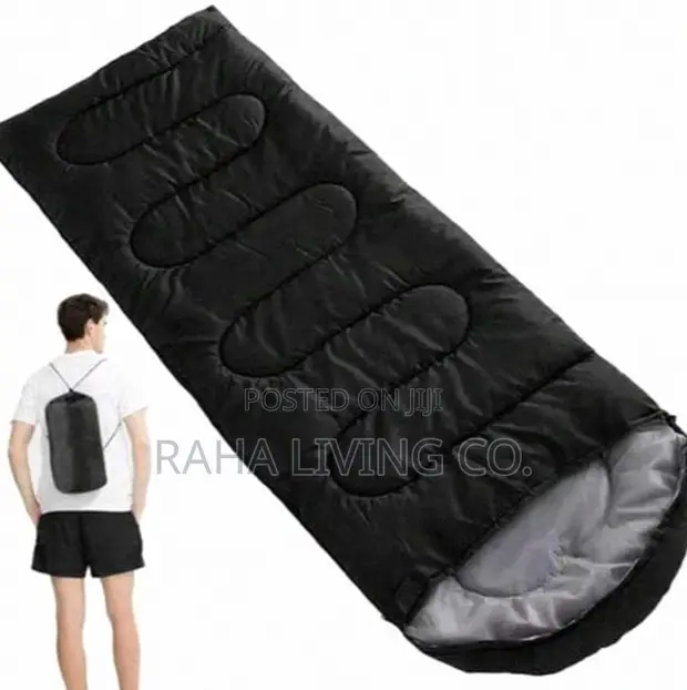 Sleeping Bag | Camping | Warm Adult Size | Blue or Black - 1