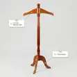 Directors Coat Stand - Brown Wood - 1