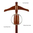 Directors Coat Stand - Brown Wood - 3
