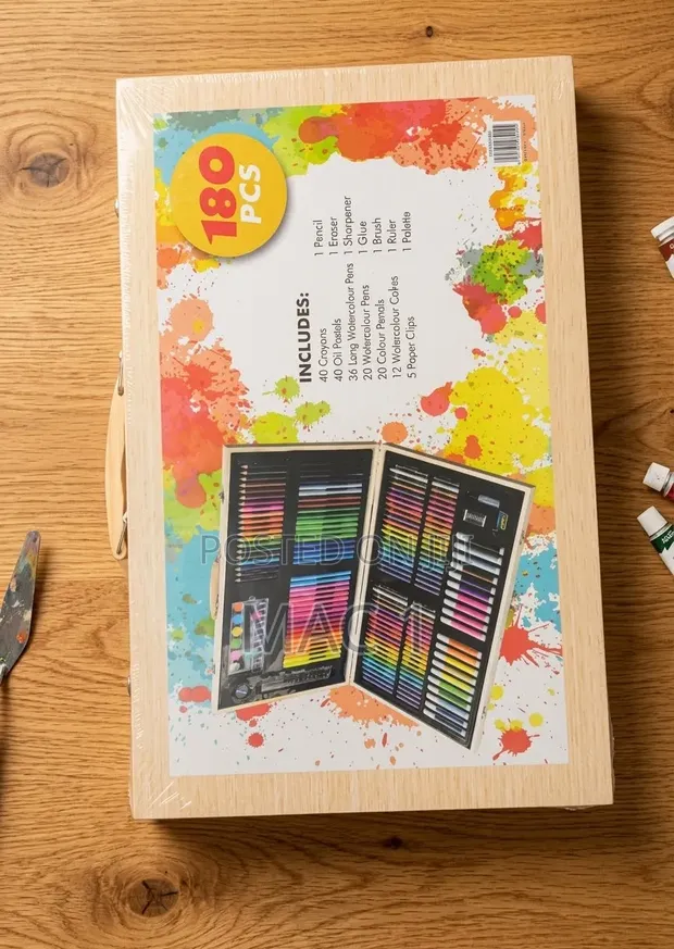 Deluxe 180 PCS Wooden Art Box Set - 1