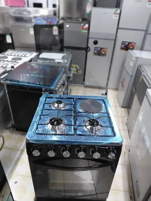 Volsmart 60x60 Freestanding Cooker - 3 Gas Burners + 1 Electric Oven