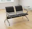 2 Seater Leather Padded Airport Waiting Bench - 2