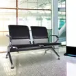 2 Seater Leather Padded Airport Waiting Bench - 4