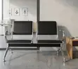 2 Seater Leather Padded Airport Waiting Bench - 5