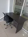 Black Desk and Mesh Chair Set - 1