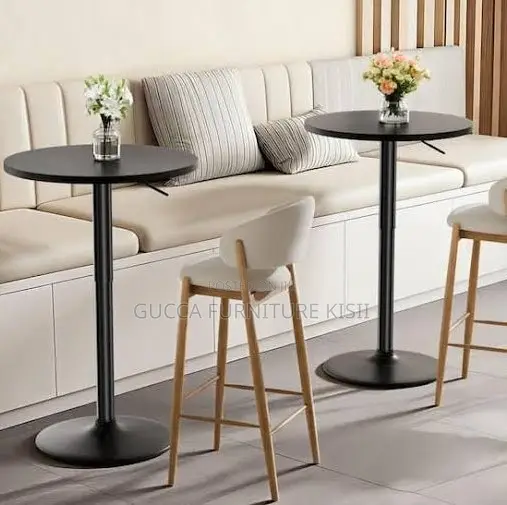 Tamco Round Height Adjustable Cocktail Table - 1