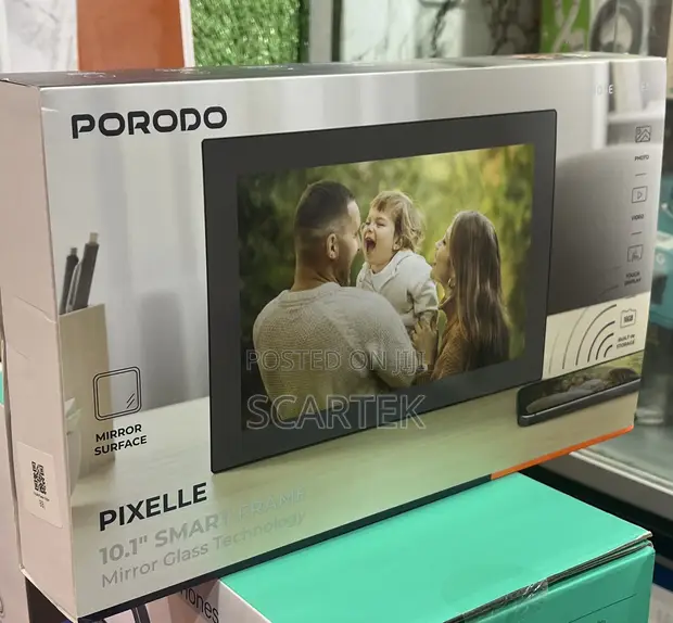 Porodo Pixelle 10.1" Smart Mirror Digital Photo Frame - 1