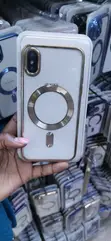 Clear MagSafe Case with Gold Trim for iPhone XS - 1