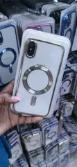 Clear MagSafe Case with Gold Trim for iPhone XS - 2