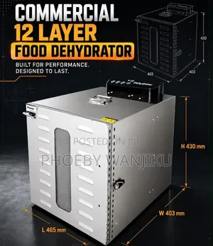 Dehydrator ya Chakula ya Kibiashara ya Tabaka 12 - Mpya Kabisa