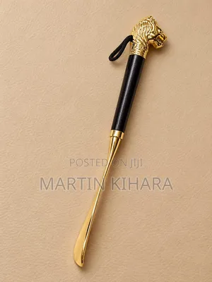 Elegant Authentic Shoe Horn - Gold Finish