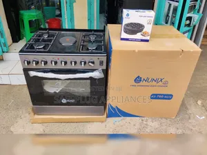 Nunix 60x70cm Standing Cooker - 4 Gas Burners + 1 Electric Plate