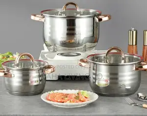 Set ya Vyombo vya Kupikia Vipande 6 vya Stainless Steel